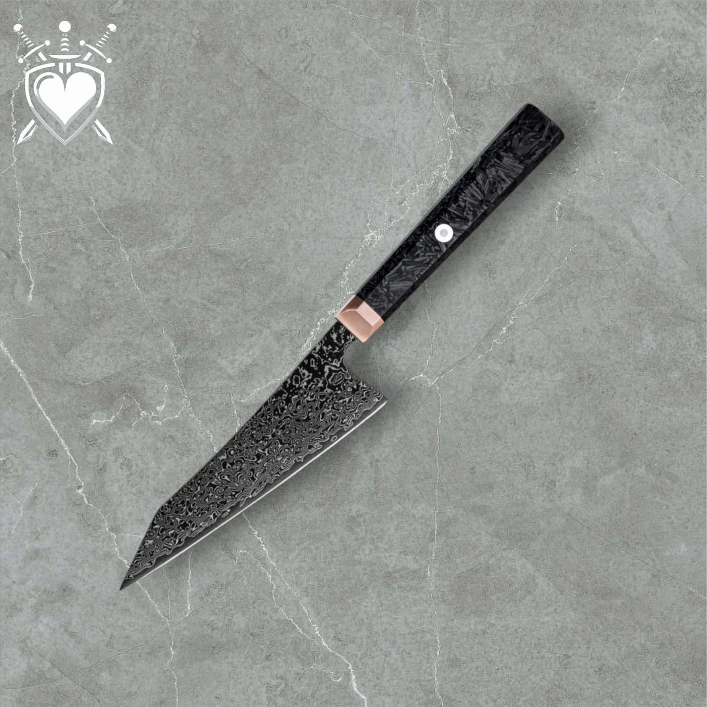 Set Coltelli Giapponesi serie "Black Damasco'