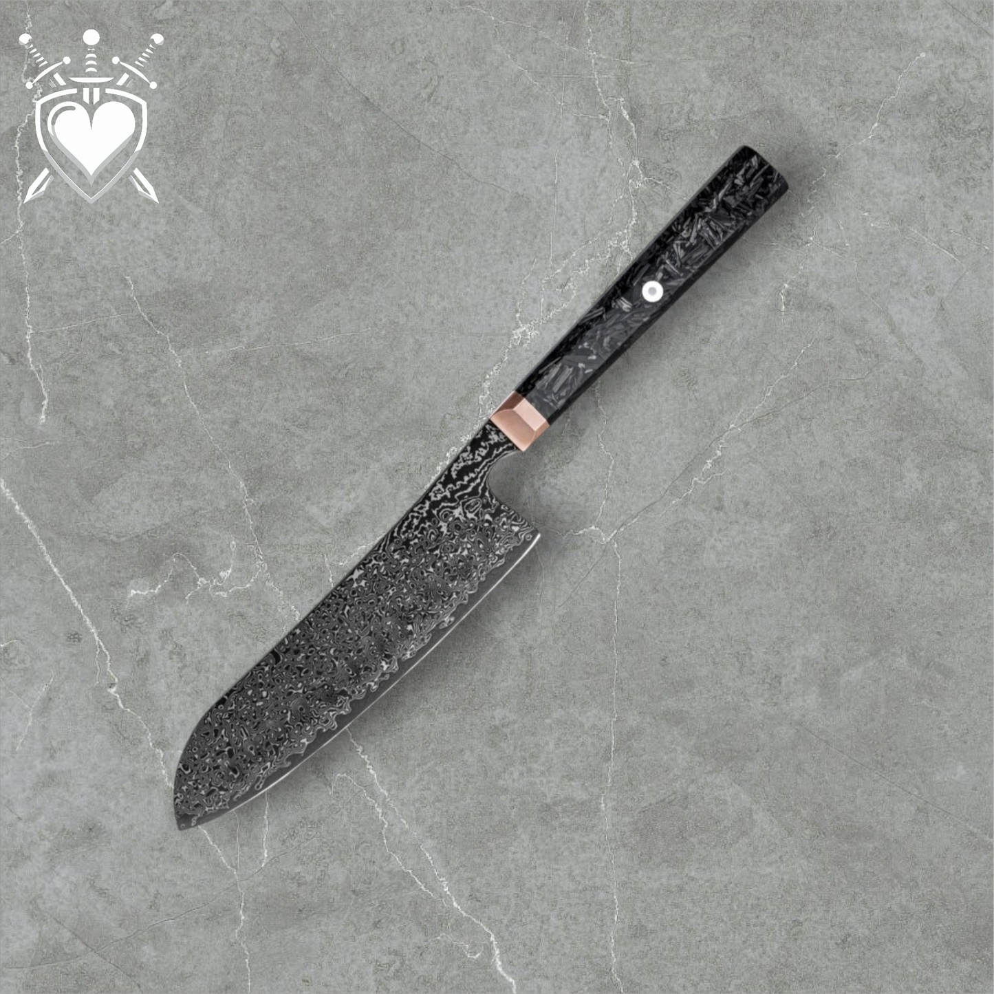 Set Coltelli Giapponesi serie "Black Damasco'