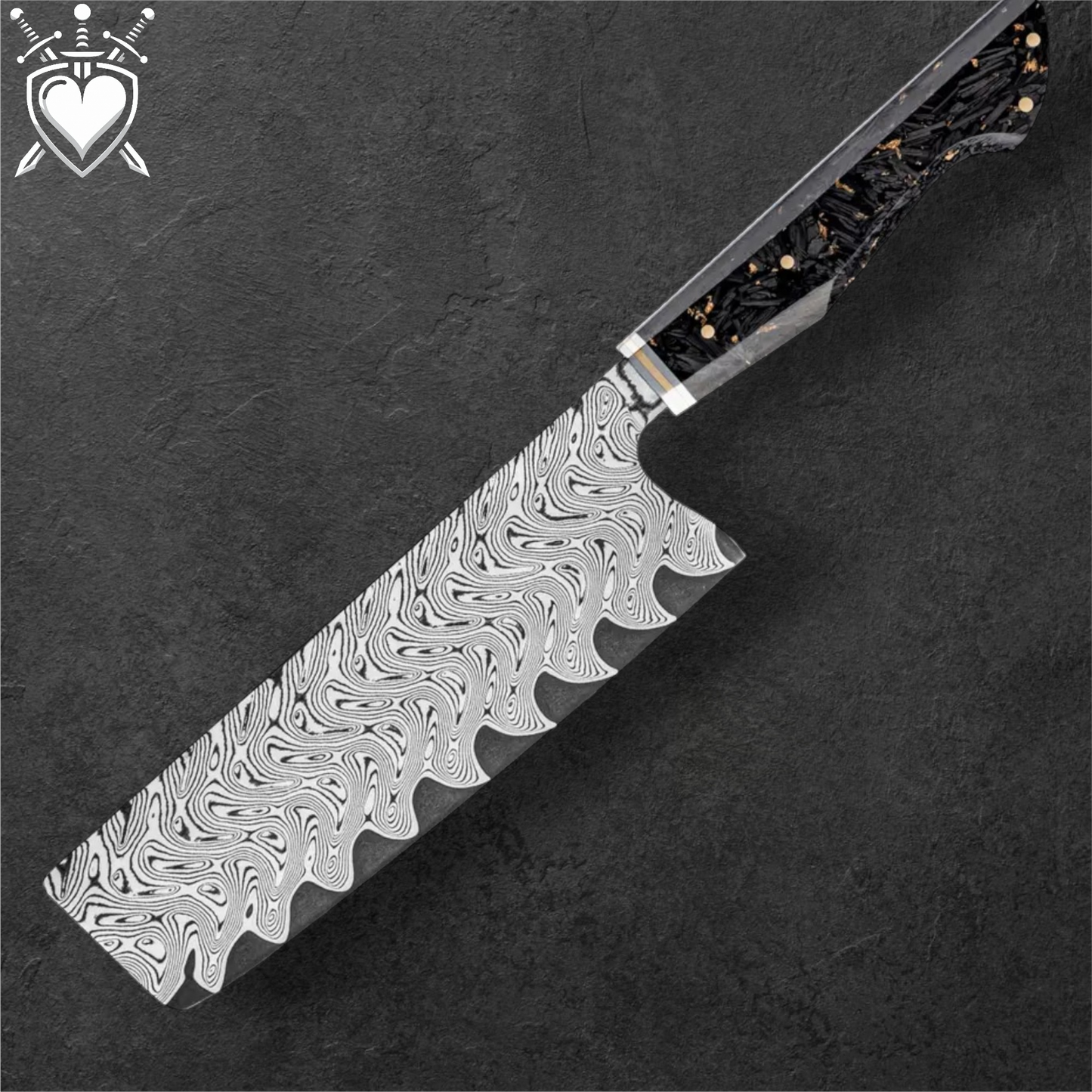 Coltelli Giapponesi damascati 67 strati serie "Carbon Flame"