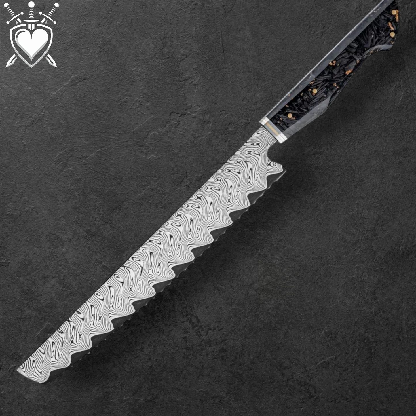 Coltelli Giapponesi damascati 67 strati serie "Carbon Flame"
