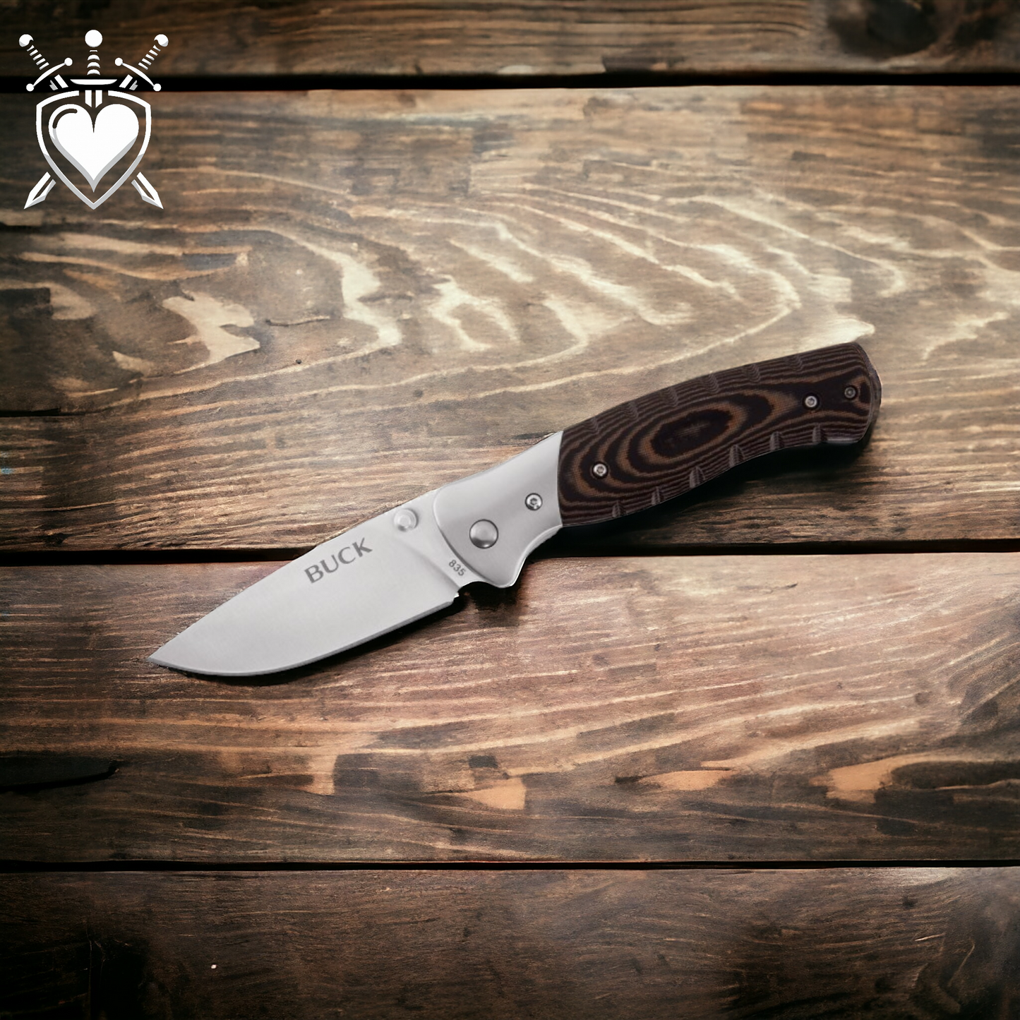 Buck Selkirk Folding Small Black Brown