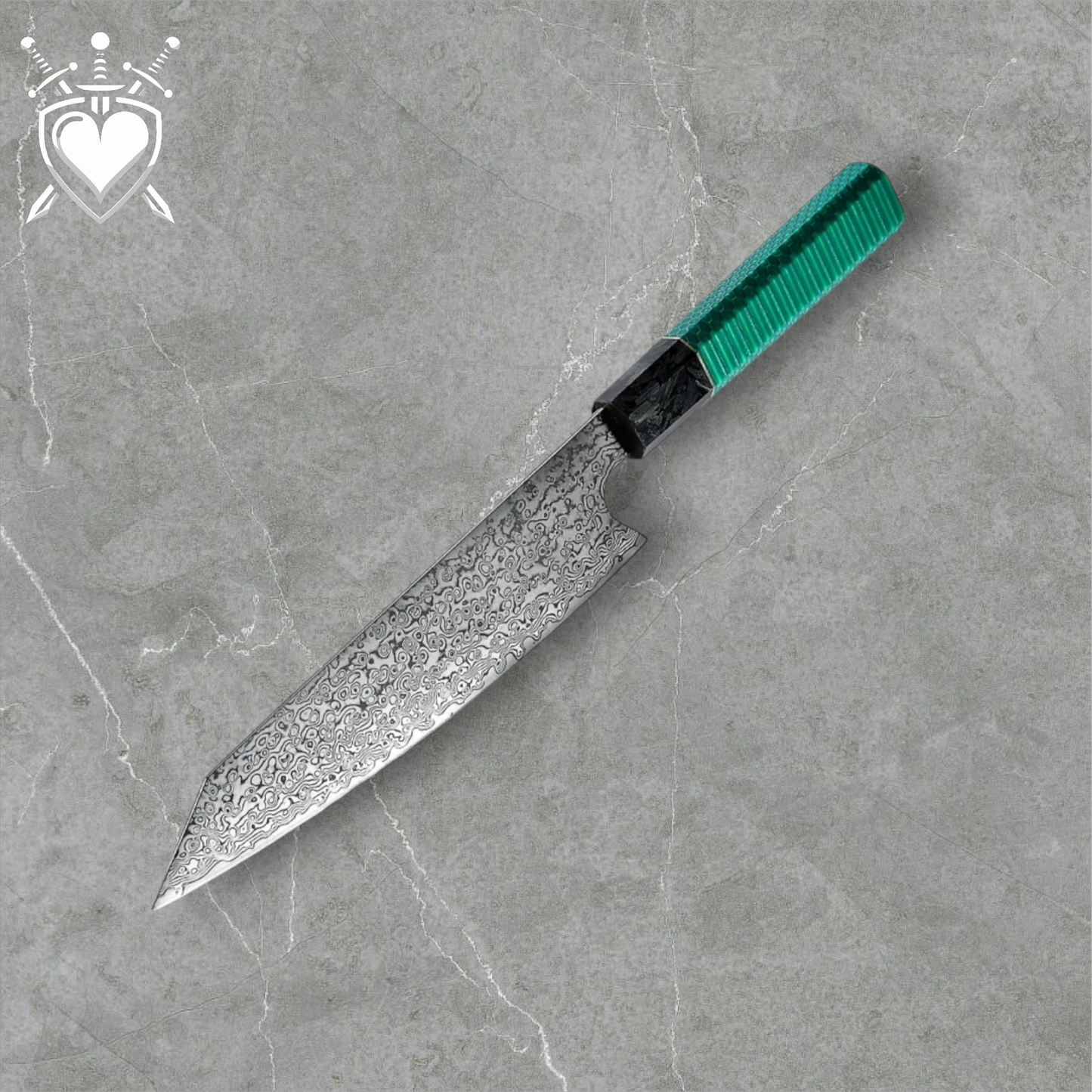 Coltelli Giapponesi Damascati "Crazy Green"