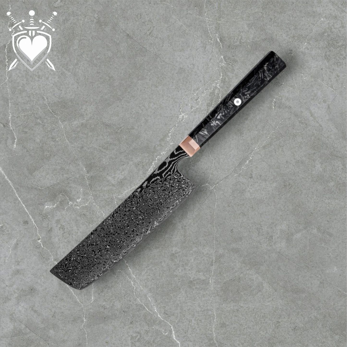 Set Coltelli Giapponesi serie "Black Damasco'
