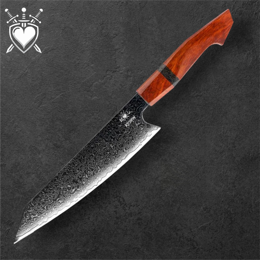 Coltello Giapponese Kōshin serie "SandalWood" 67 strati AUS-10