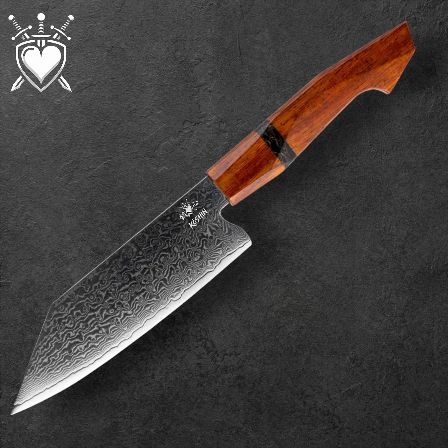 Coltello Giapponese Kōshin serie "SandalWood" 67 strati AUS-10