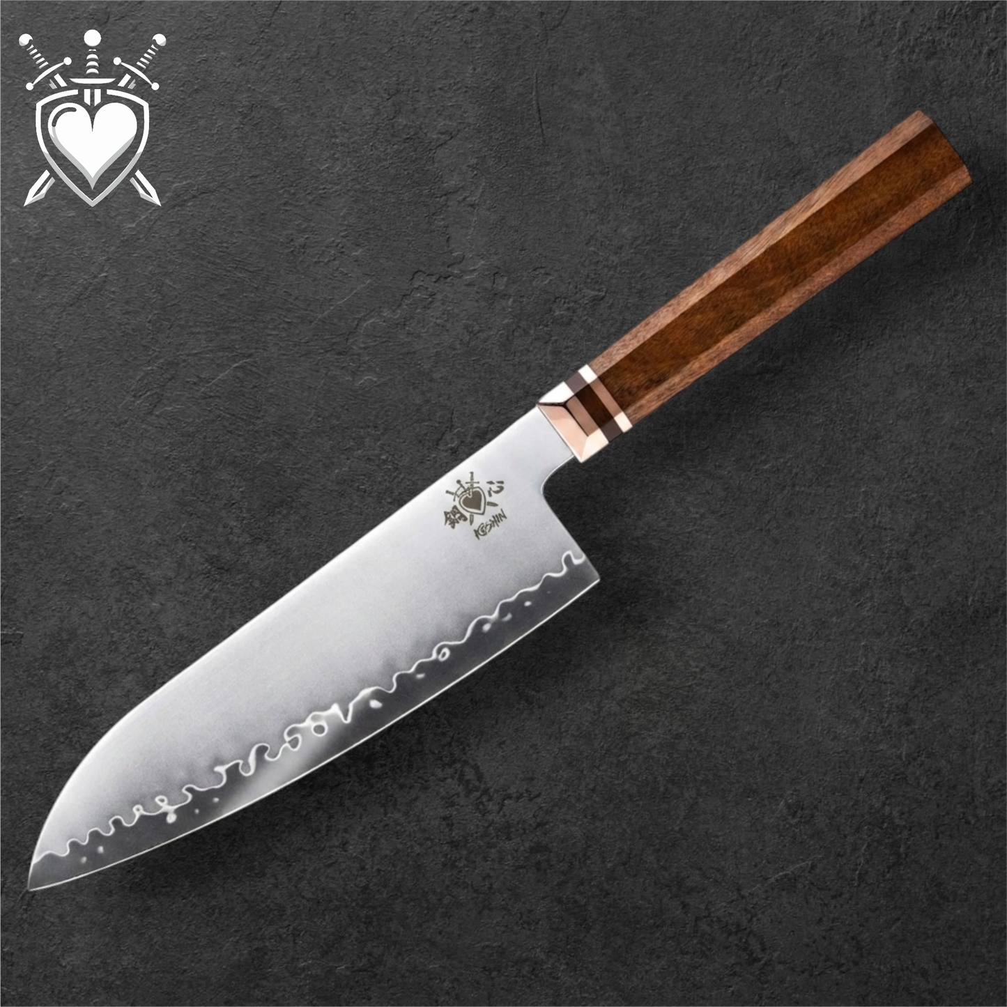 Coltello Giapponese Kōshin Santoku acciaio ZDP-189