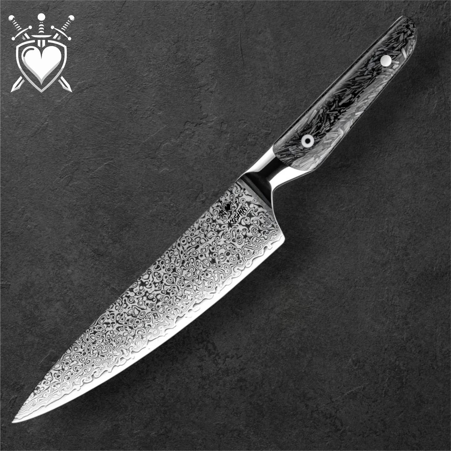 Coltello Giapponese Kōshin serie "CarbonTech"67 strati VG-10