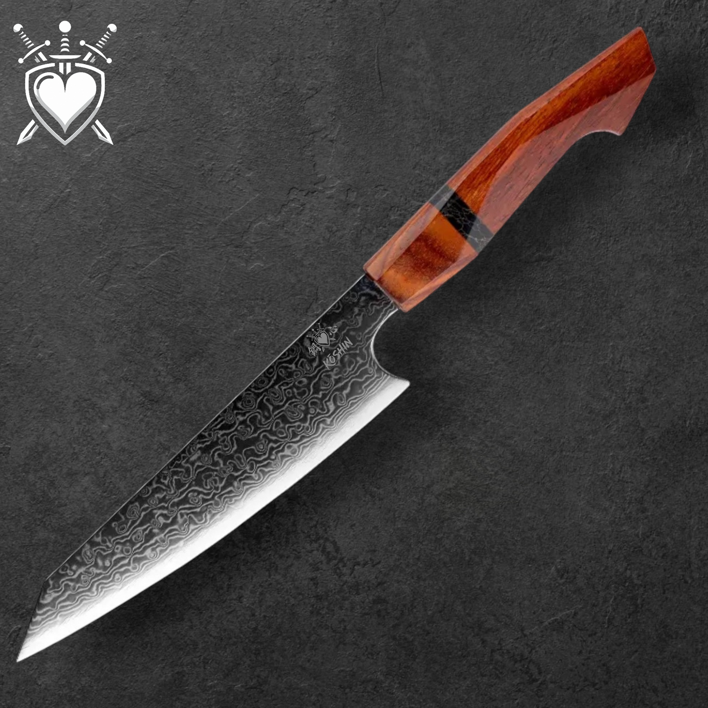 Coltello Giapponese Kōshin serie "SandalWood" 67 strati AUS-10