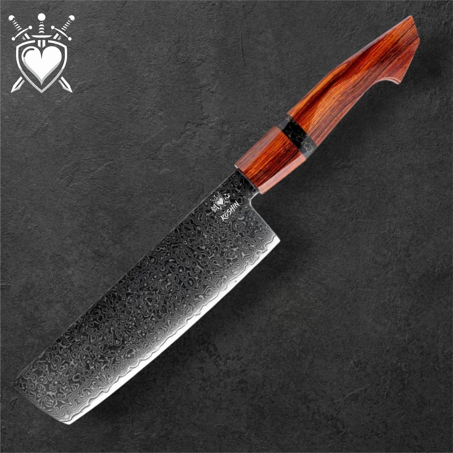 Coltello Giapponese Kōshin serie "SandalWood" 67 strati AUS-10