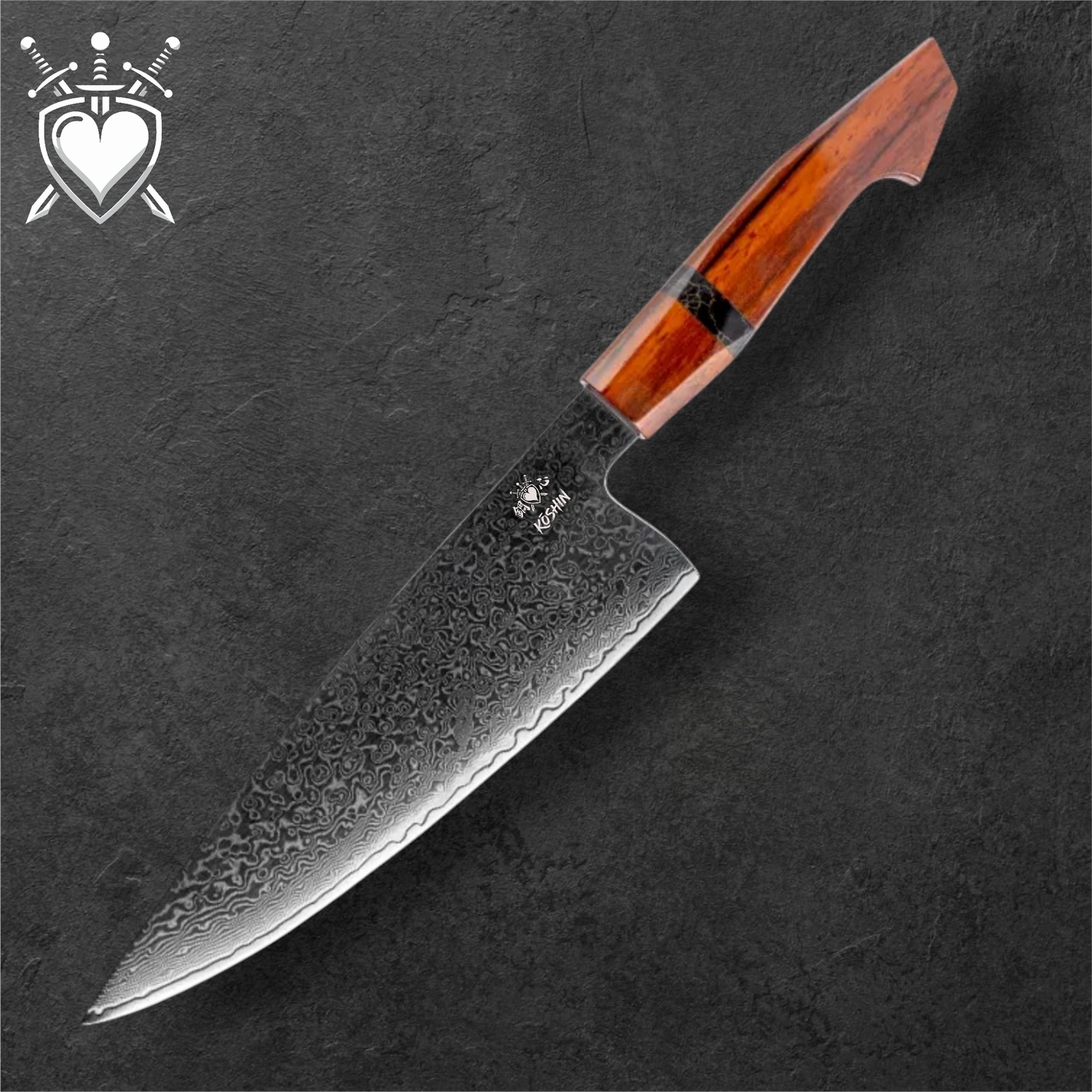 Coltello Giapponese Kōshin serie "SandalWood" 67 strati AUS-10